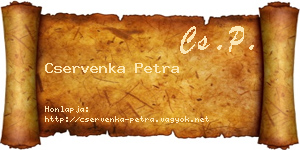 Cservenka Petra névjegykártya