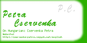 petra cservenka business card